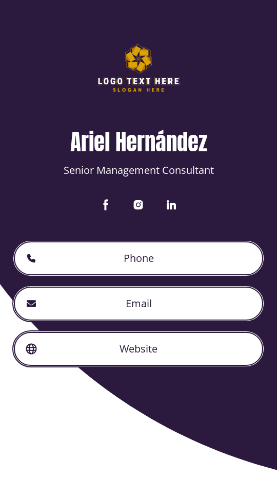 Senior Management Consultant Digital Business Card