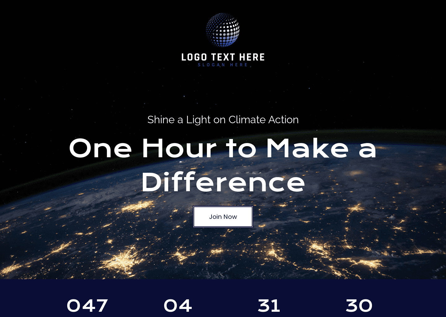 Earth Hour Countdown Website Preview