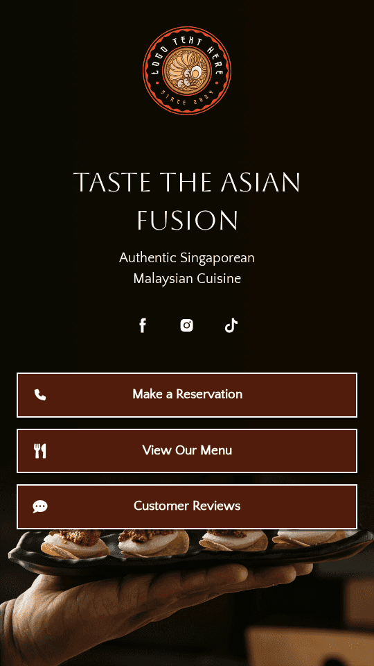Singaporean Malaysian Restaurant Link in Bio Preview