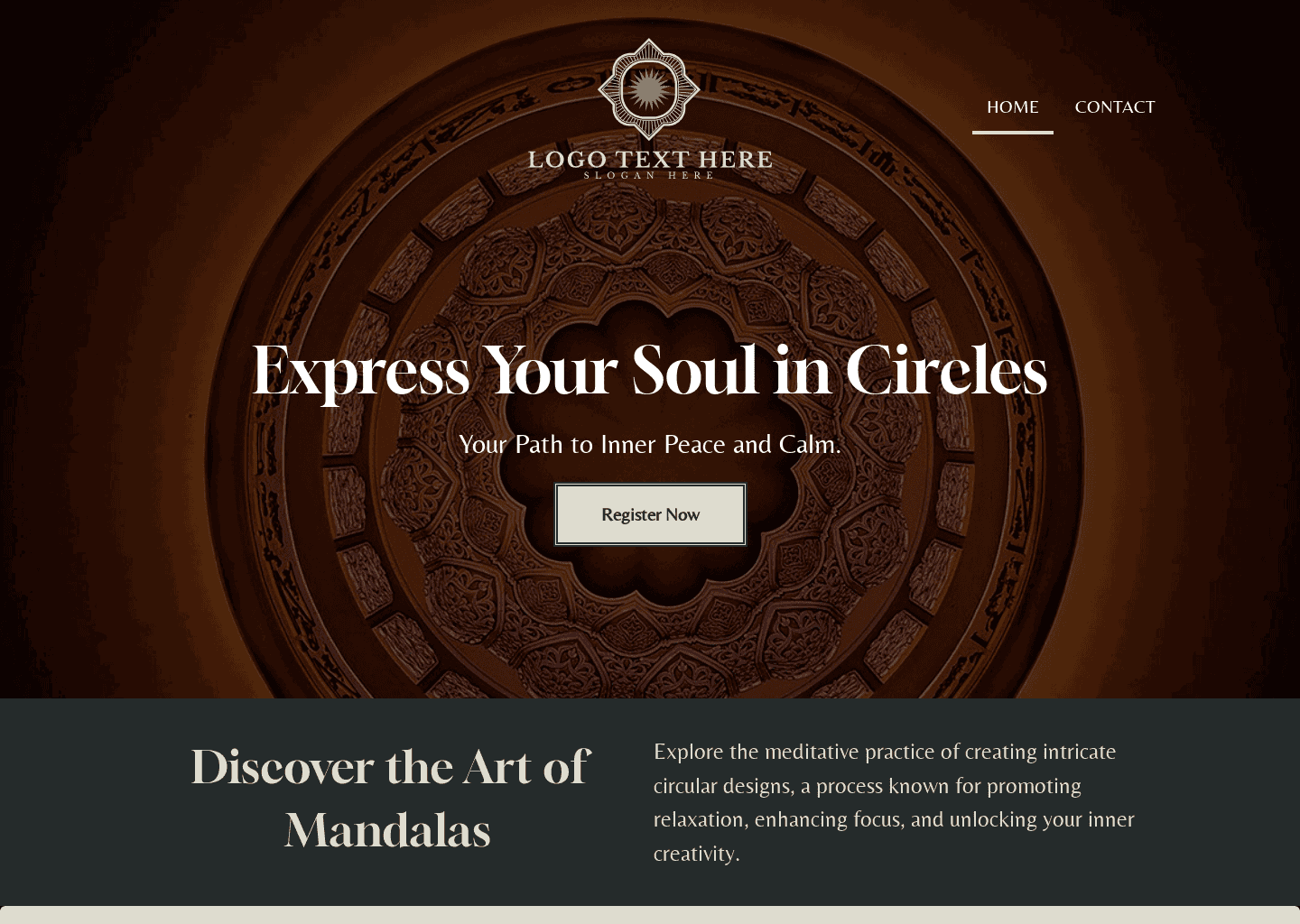 Mandala Art Class Website Preview