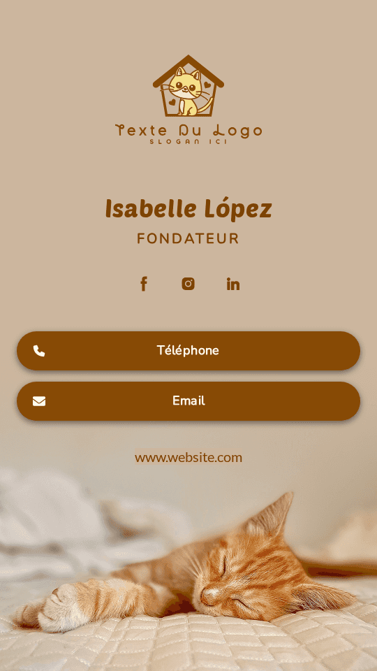 Fondateur d'hôtel pour animaux Digital Business Card