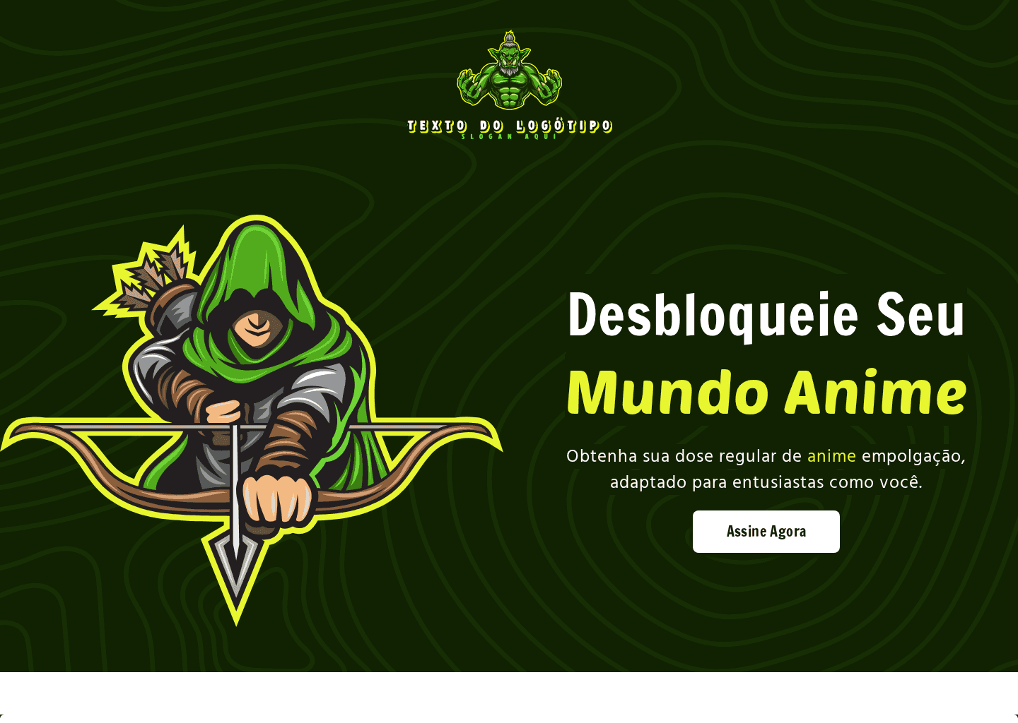Assinatura de Newsletter de Anime Website