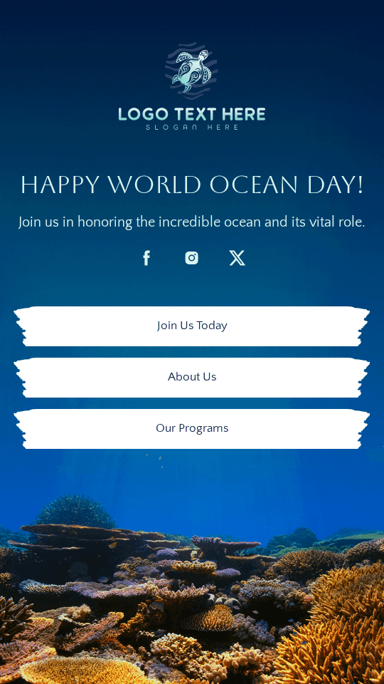 Ocean Conservation Greeting Link in Bio Preview