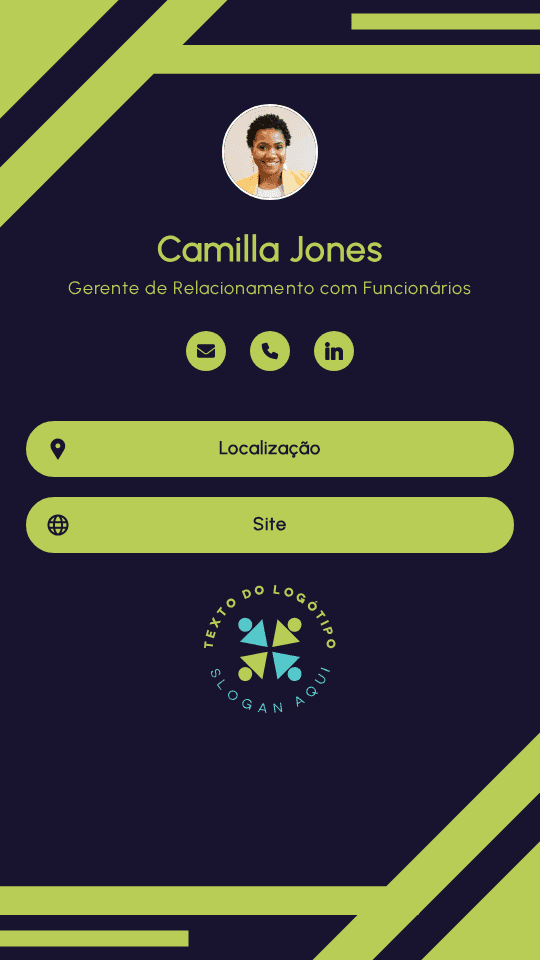 Gestor de Relações com os Empregados Digital Business Card