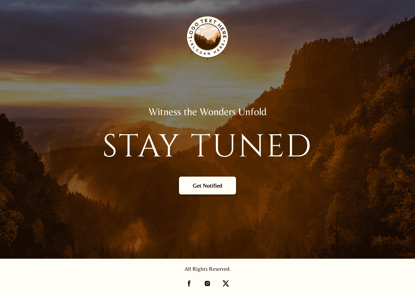 Landscape Stay Tuned Website Preview