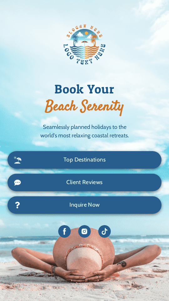 Beach Travel Agency Link in Bio Preview