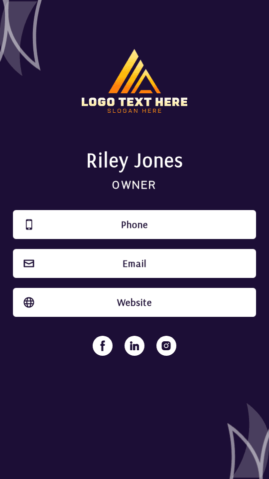 Generic Professional Owner Digital Business Card Preview