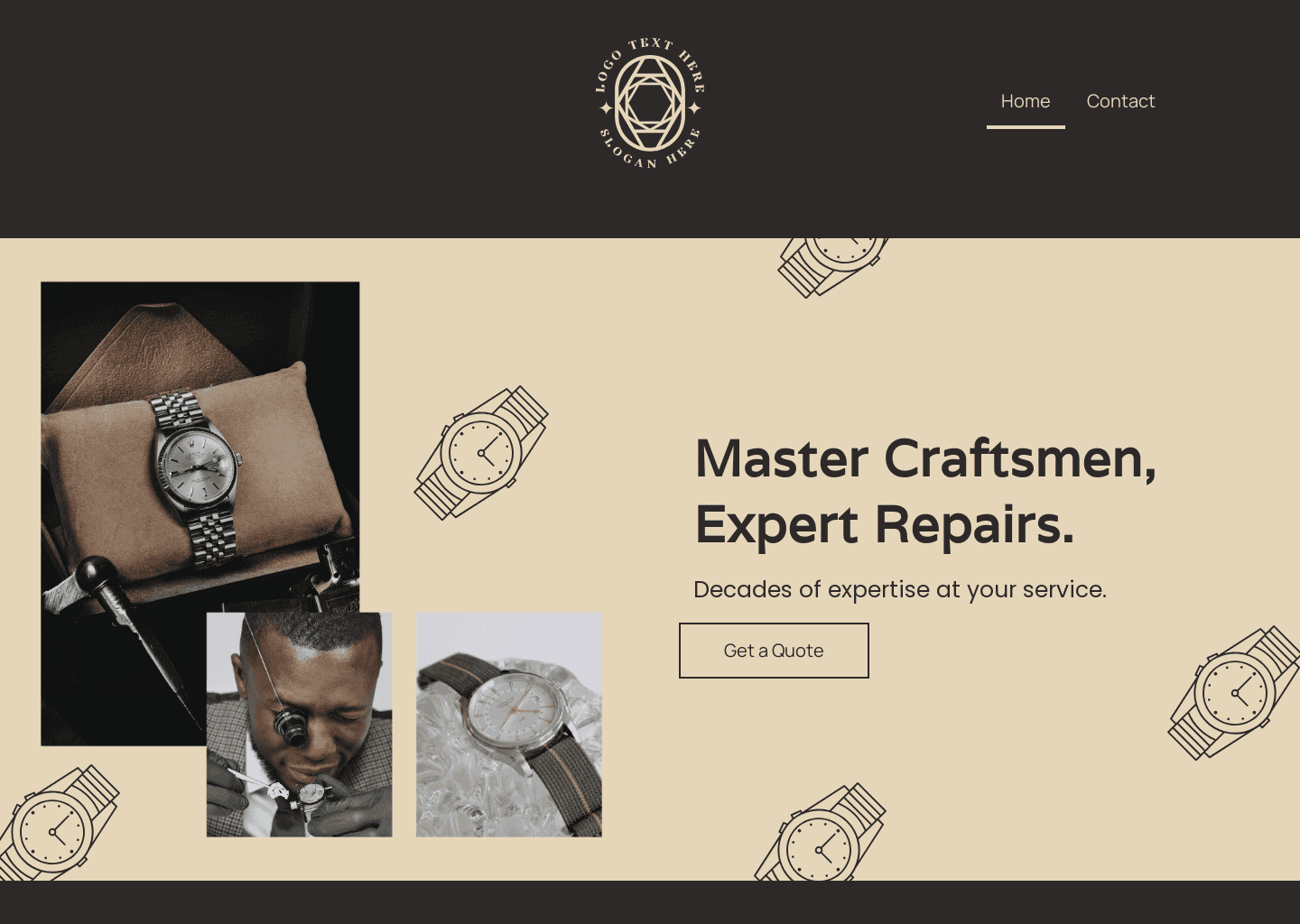 Watch Repair Service Website Preview