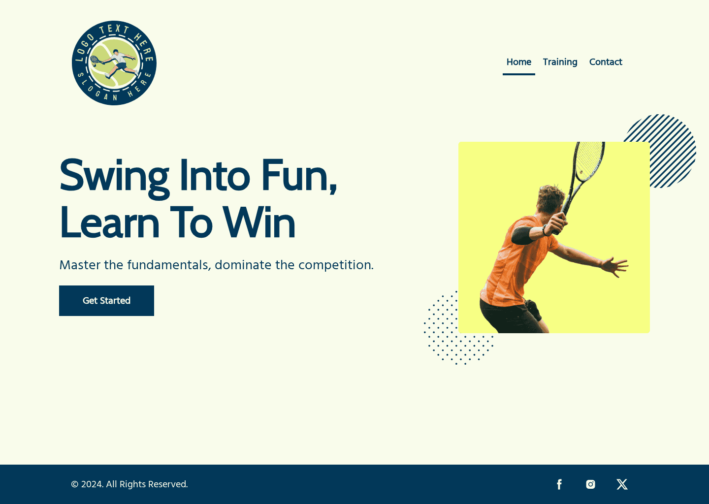 Tennis Play Website Preview