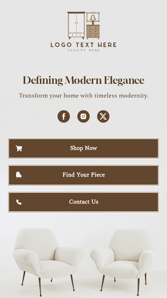 Modern Furniture Store Link in Bio Preview