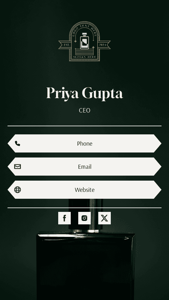 Cologne Perfumery CEO Digital Business Card