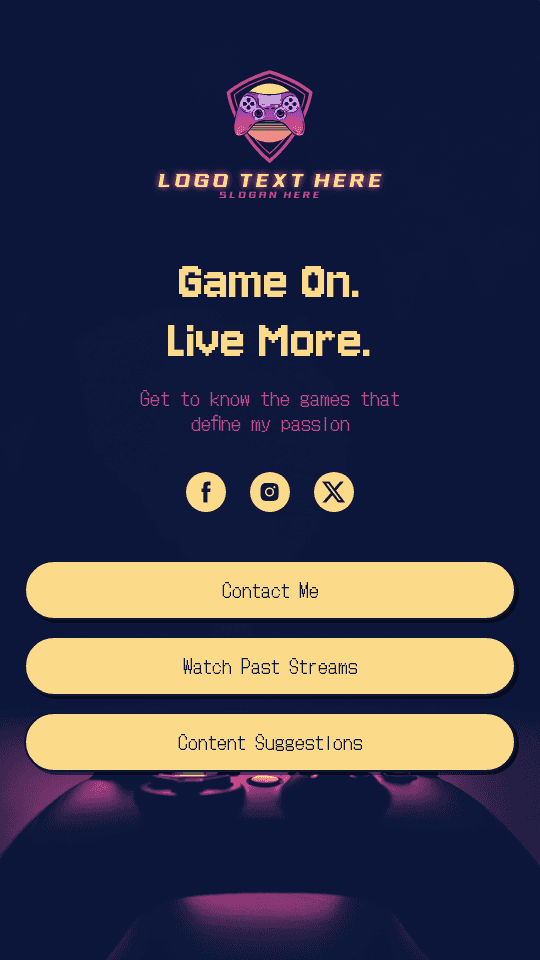 Video Game Streamer Link in Bio Preview