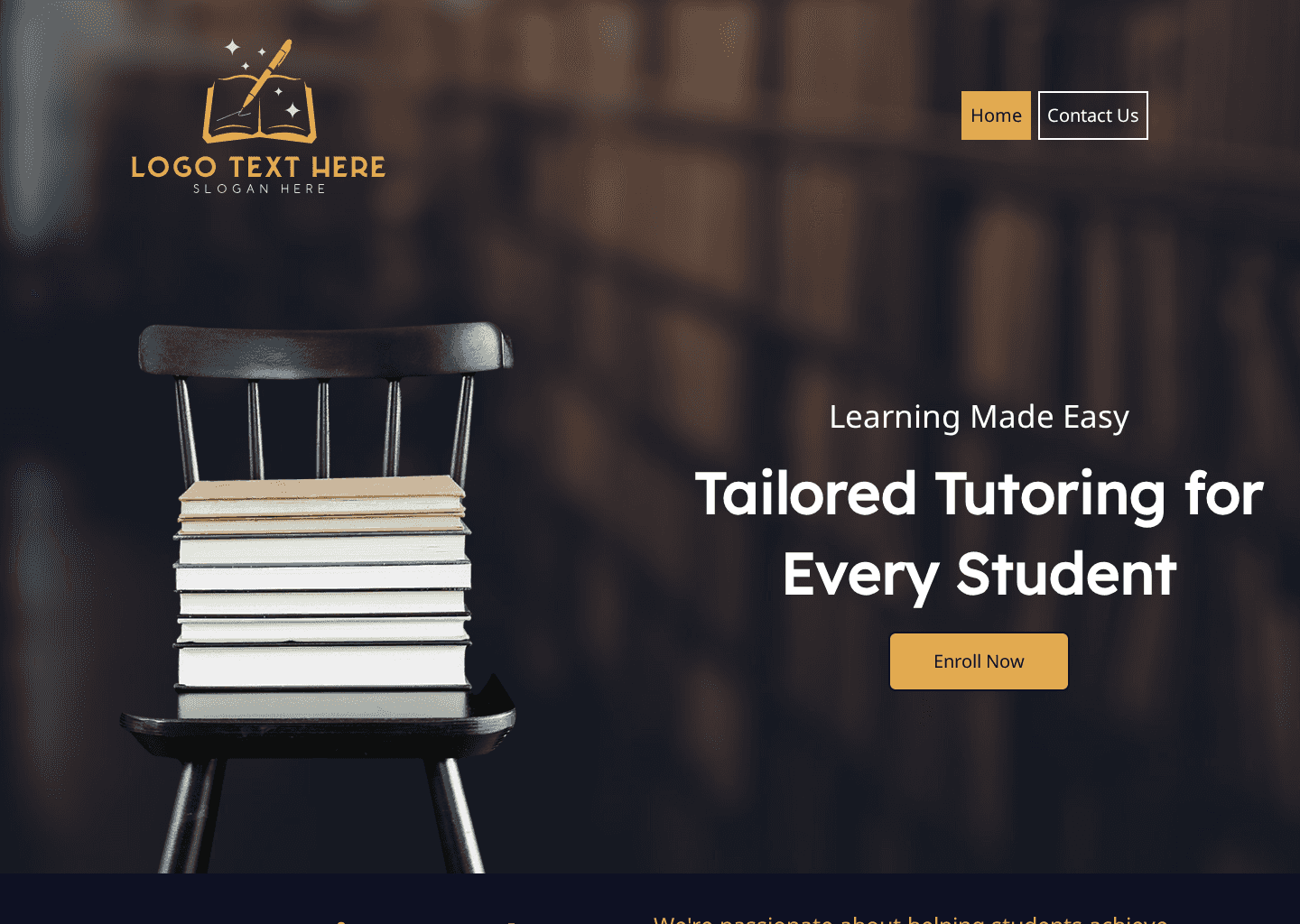 Private Tutoring Class Website Preview