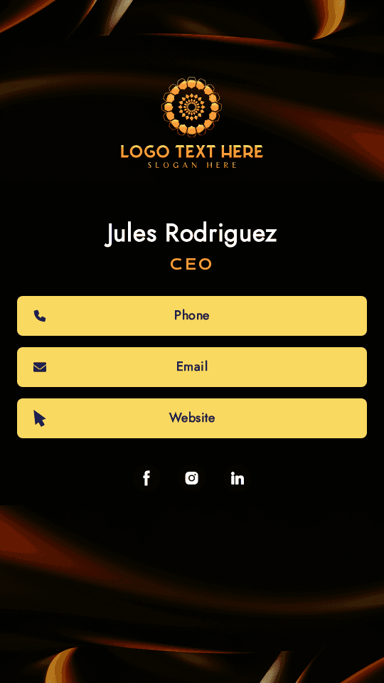 Generic Enterprise CEO Digital Business Card Preview