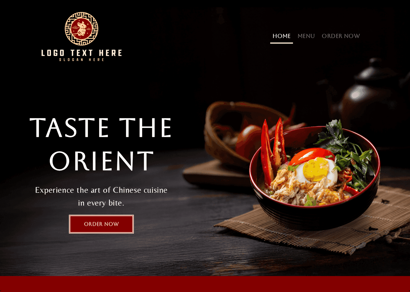 Chinese Cuisine Restaurant Website Preview