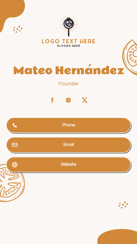 Executive Cuisine Chef Digital Business Card Preview