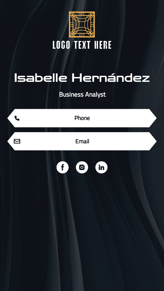 Business Management Analyst Digital Business Card