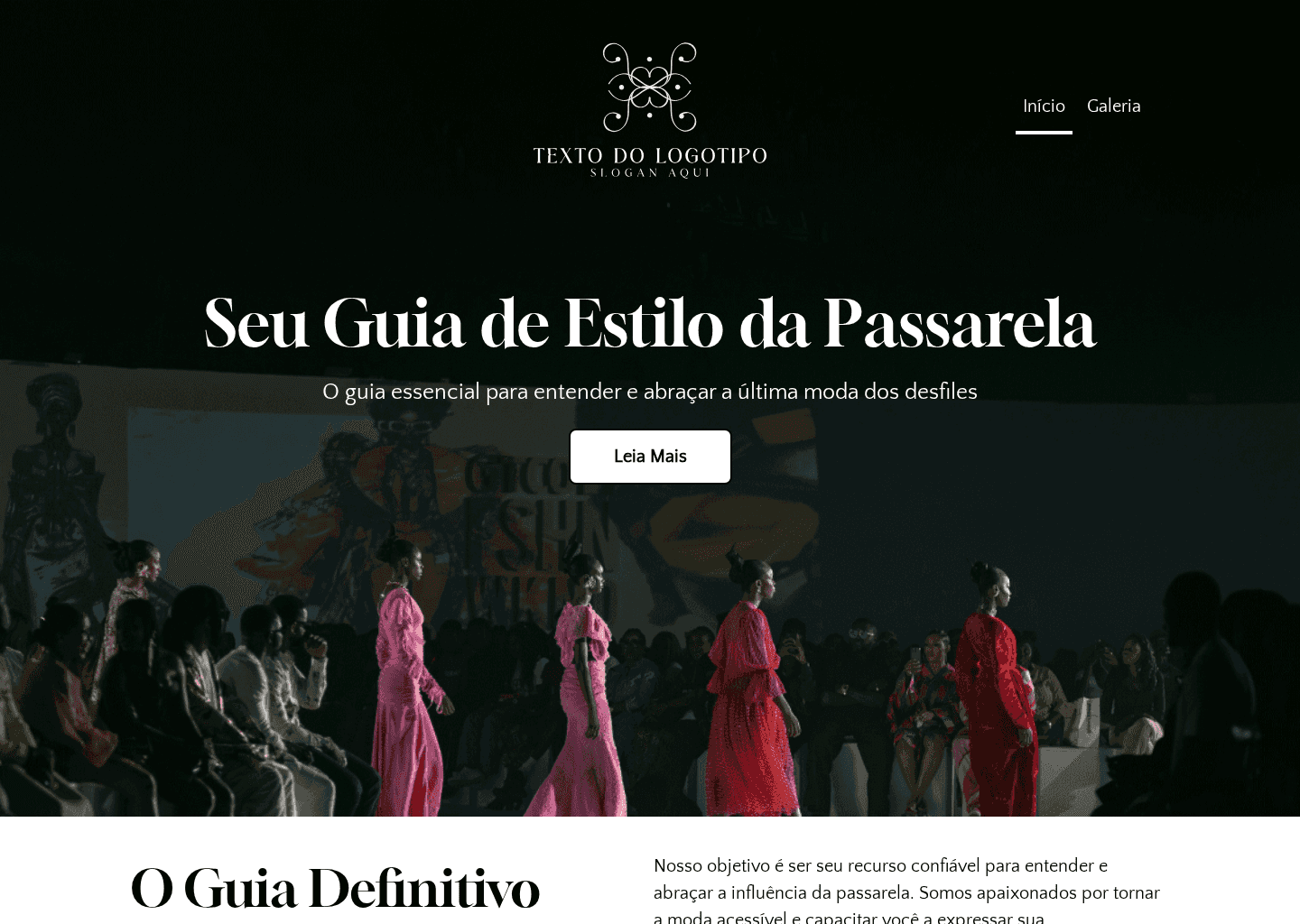 Blog de Passarela de Alta-Costura Website Preview