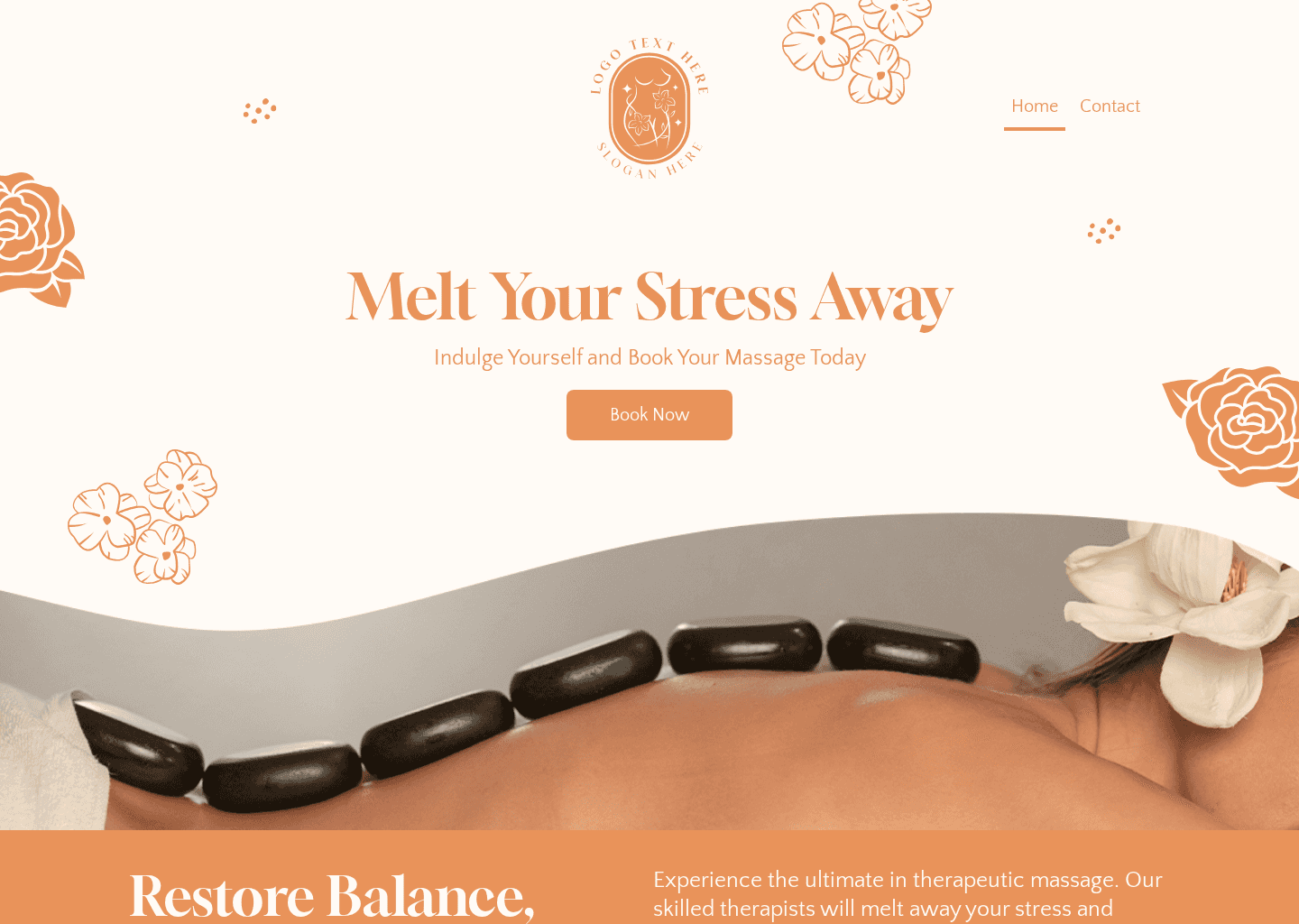 Relaxing Massage Parlor Website Preview