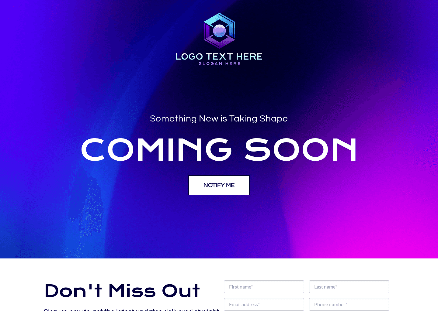 Company Coming Soon Website