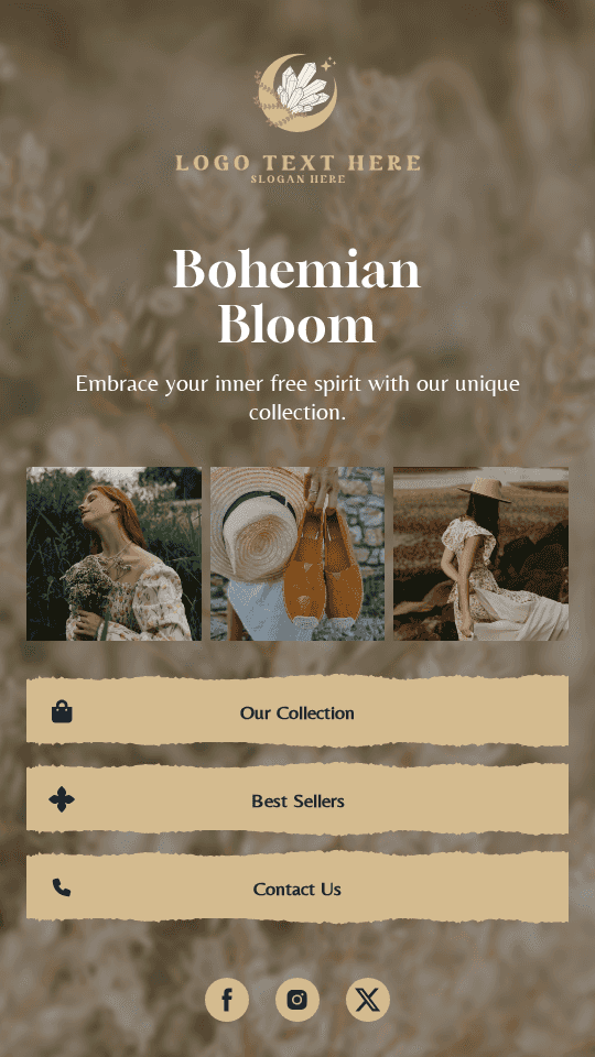 Boho Fashion Shop Link in Bio Preview