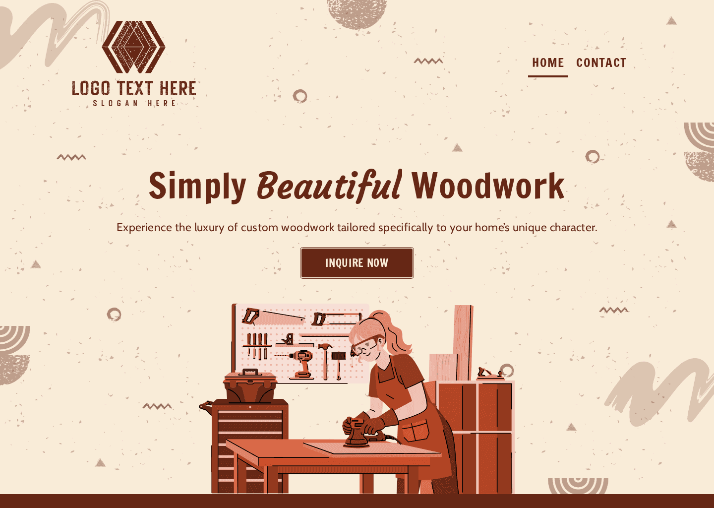 Expert Custom Woodwork Website Preview