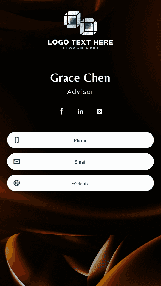Financial Advisor Digital Business Card