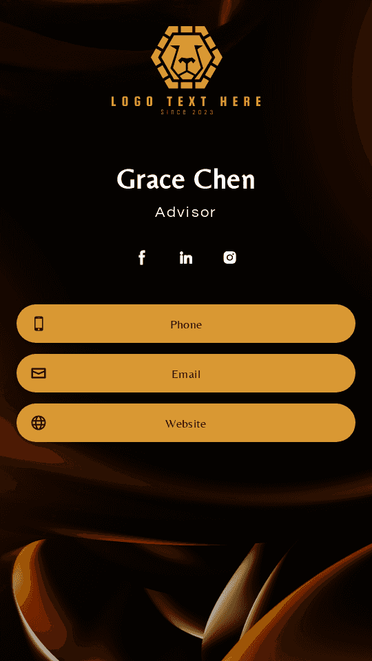 Financial Advisor Digital Business Card Preview