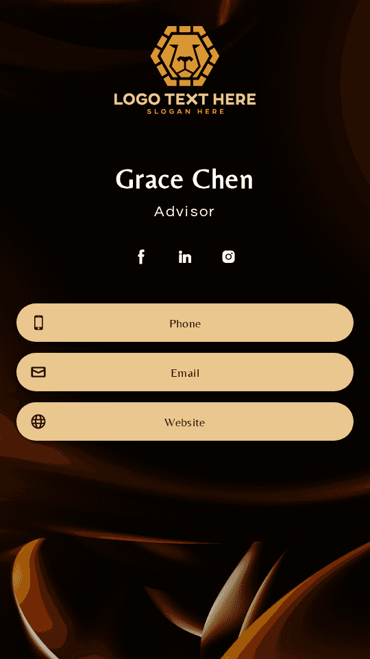 Financial Advisor Digital Business Card Preview