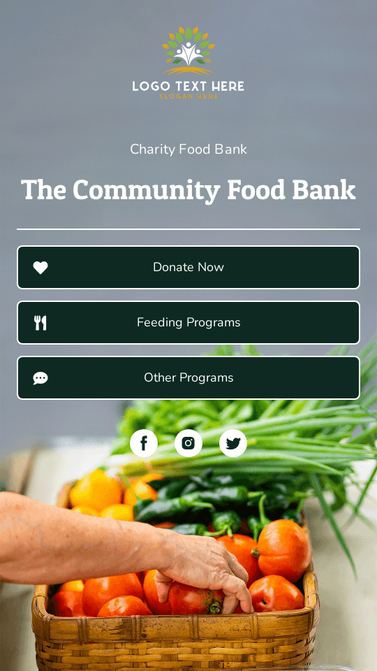 Charity Food Bank Link in Bio Preview