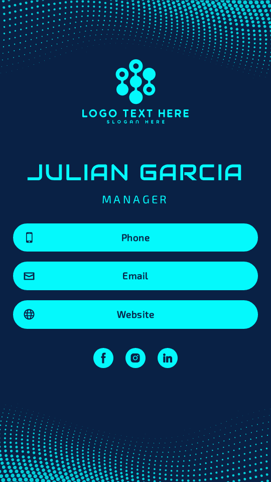 Business Professional Manager Digital Business Card Preview