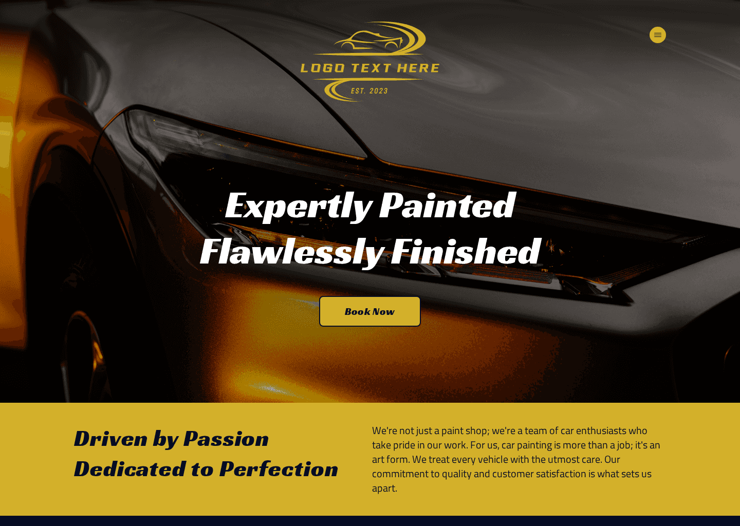 Car Paint Service Website Preview