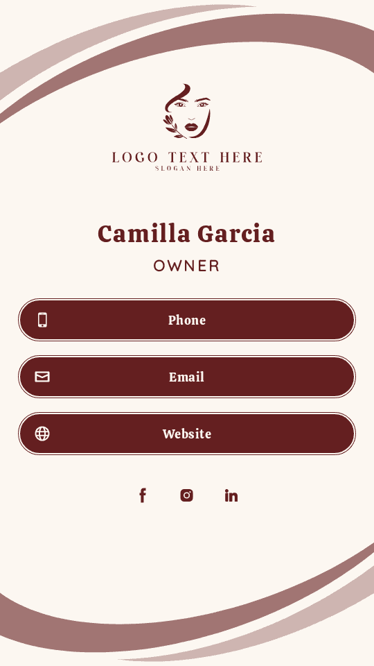 Hair Boutique Owner Digital Business Card Preview