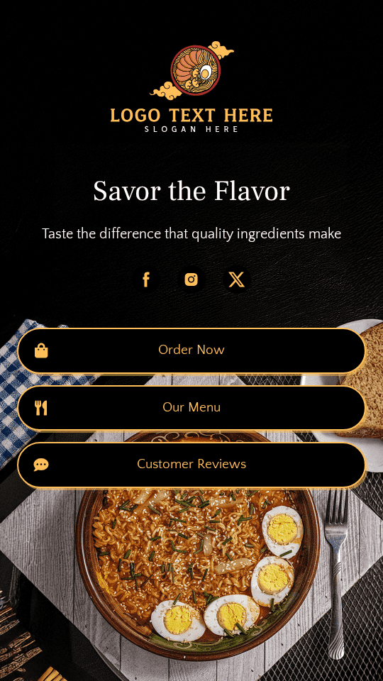 Ramen Noodle Restaurant Link in Bio Preview