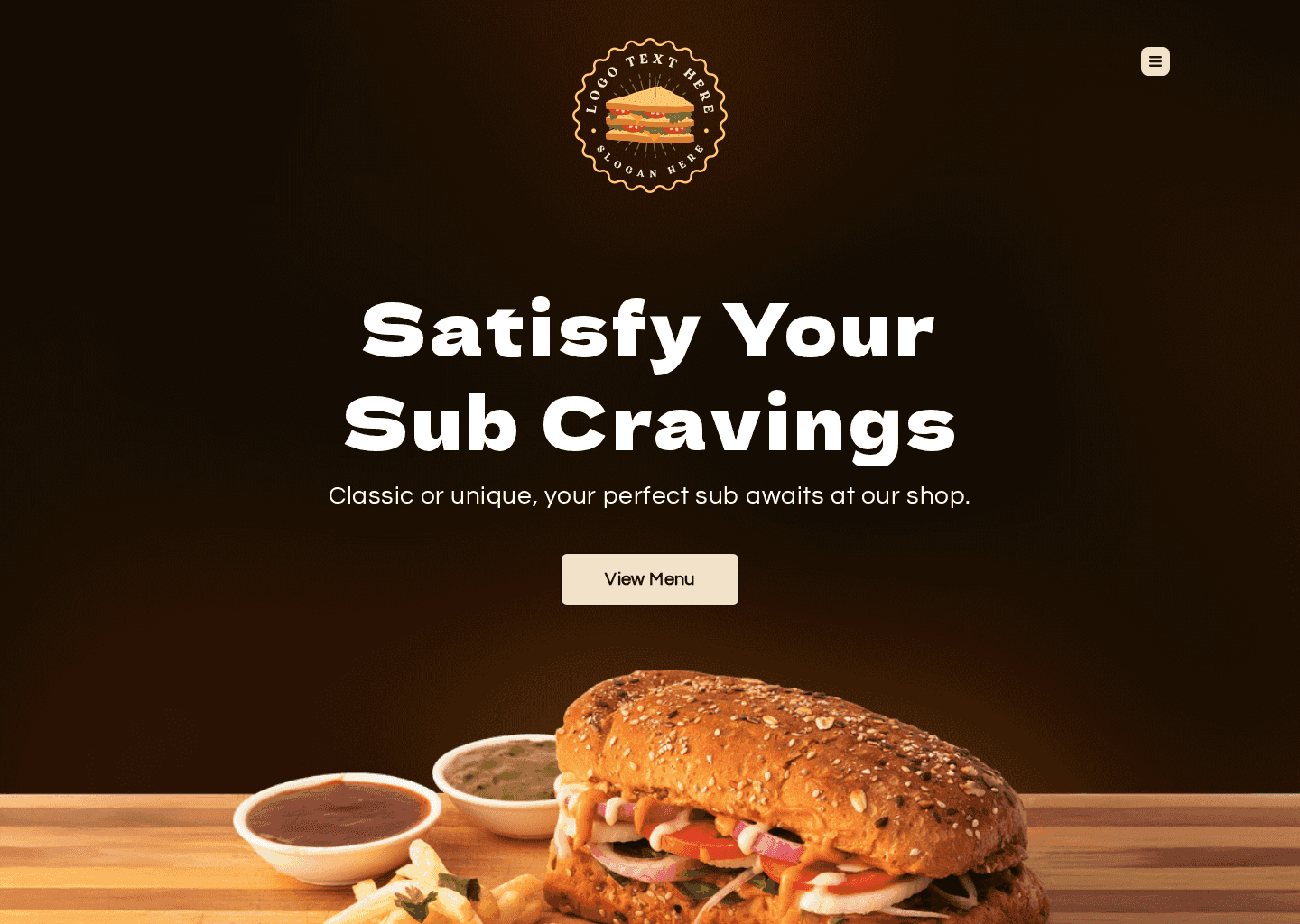 Sub Sandwich Shop Website Preview