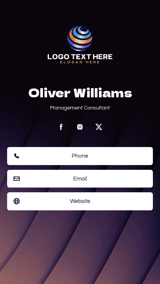 Company Management Expert Digital Business Card Preview