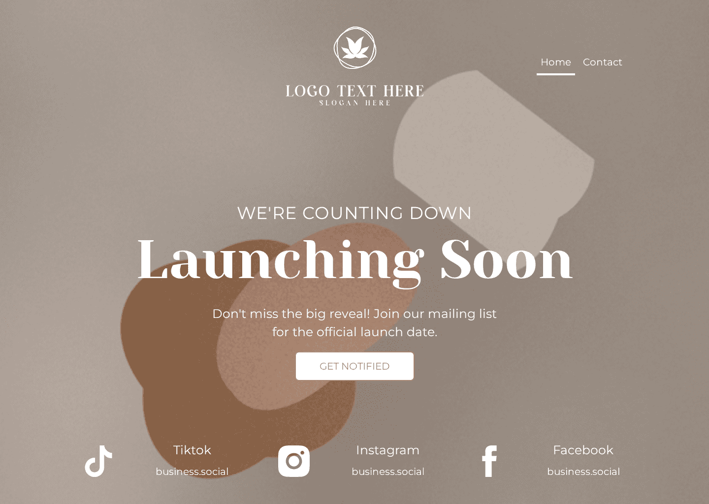Minimal Launching Soon Website