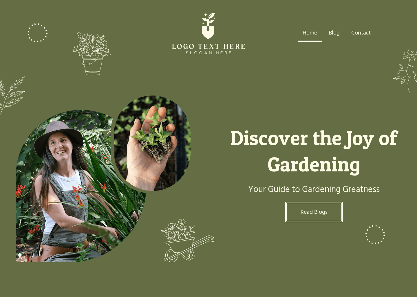 Simple Gardening Blog Website Preview