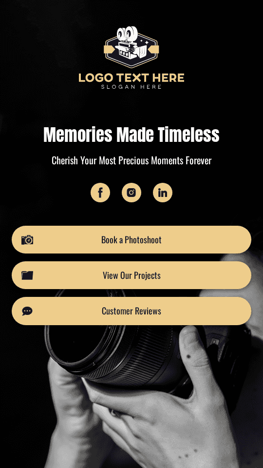 Camera Photo Studio Link in Bio Preview