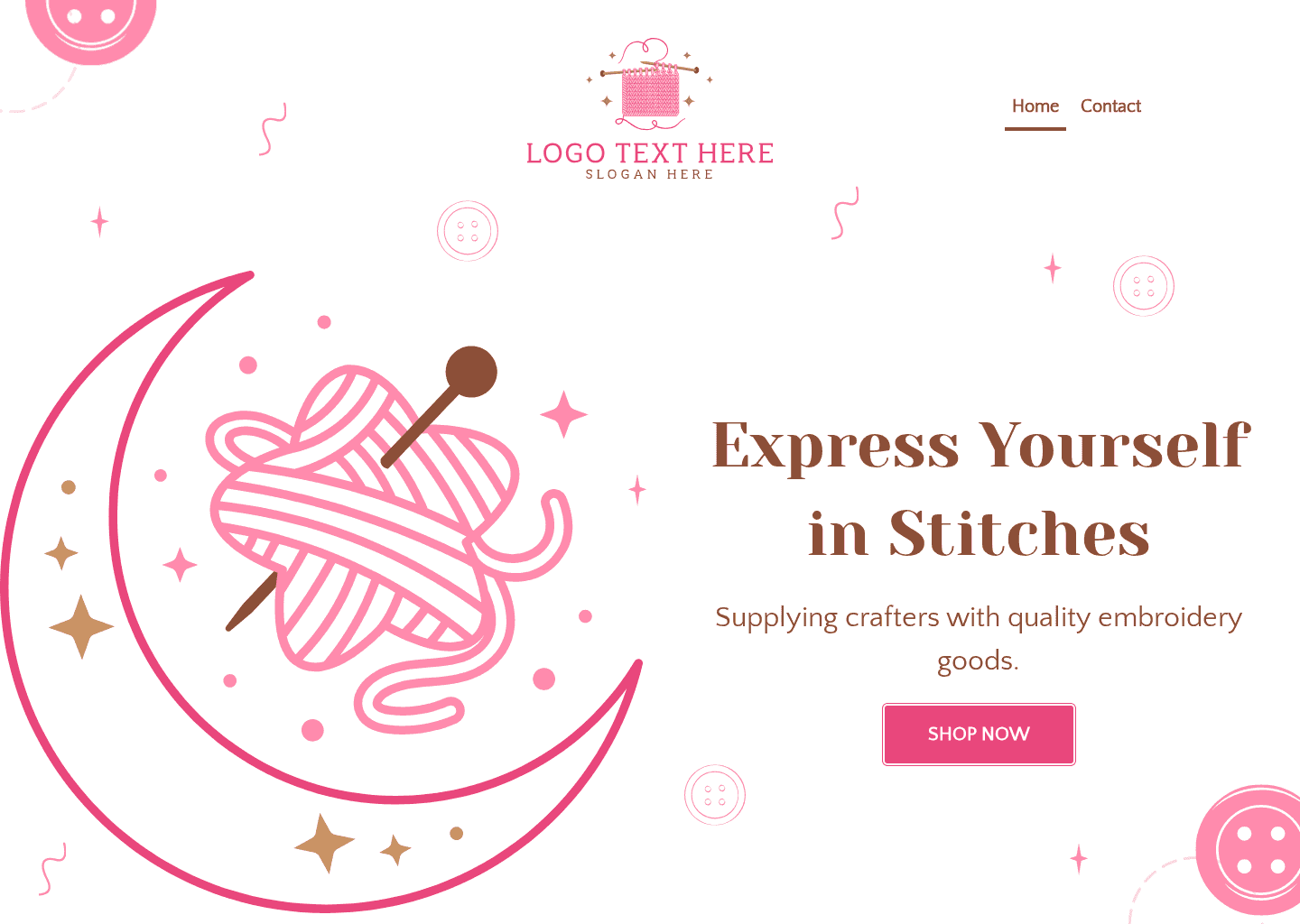 Embroidery Craft Shop Website Preview