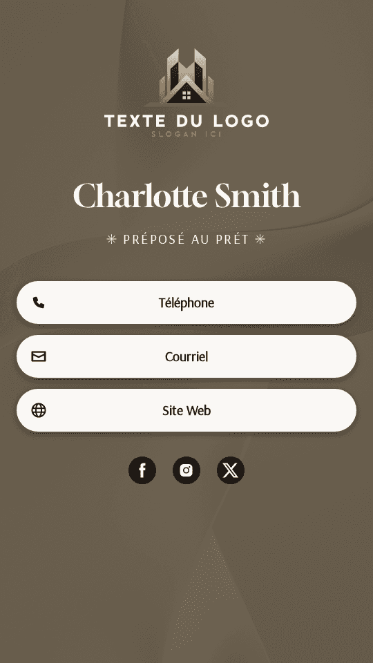 Agent de prêts d'entreprise Digital Business Card