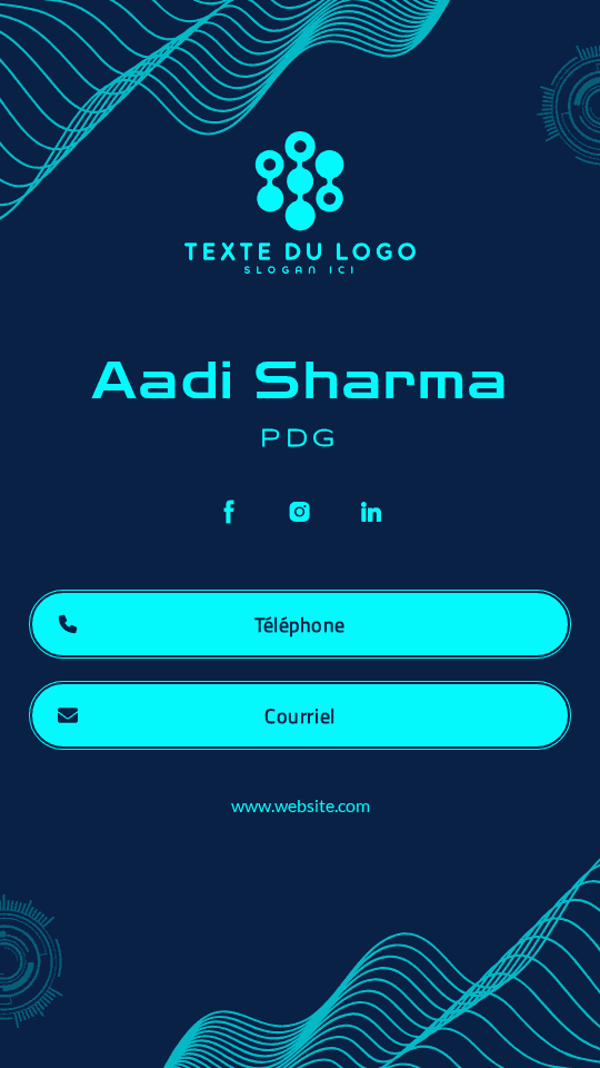 PDG de jeux technologiques Digital Business Card