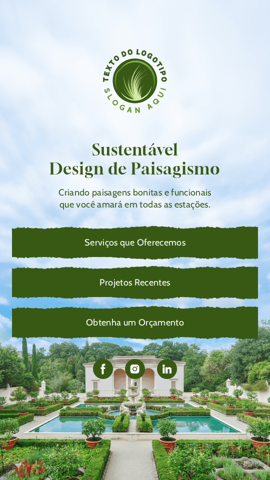 Solução de Paisagismo Especializada Website