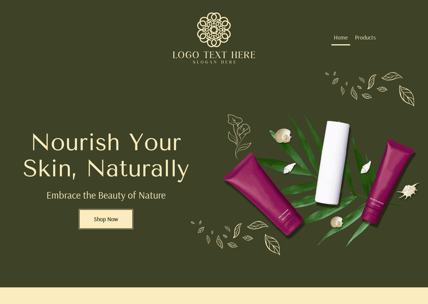 Organic Beauty Skincare Website Preview