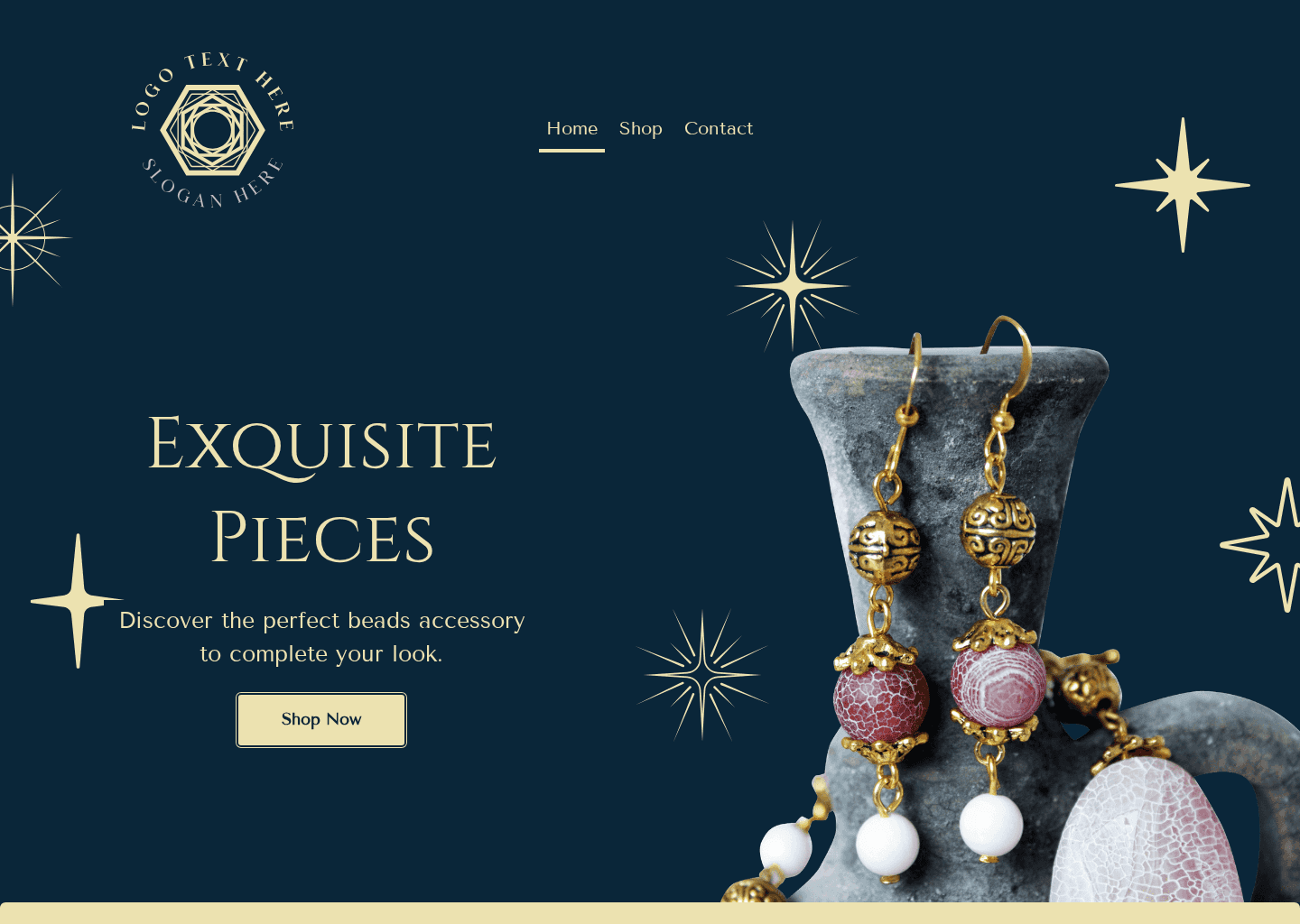 Beads Accessory Shop Website Preview