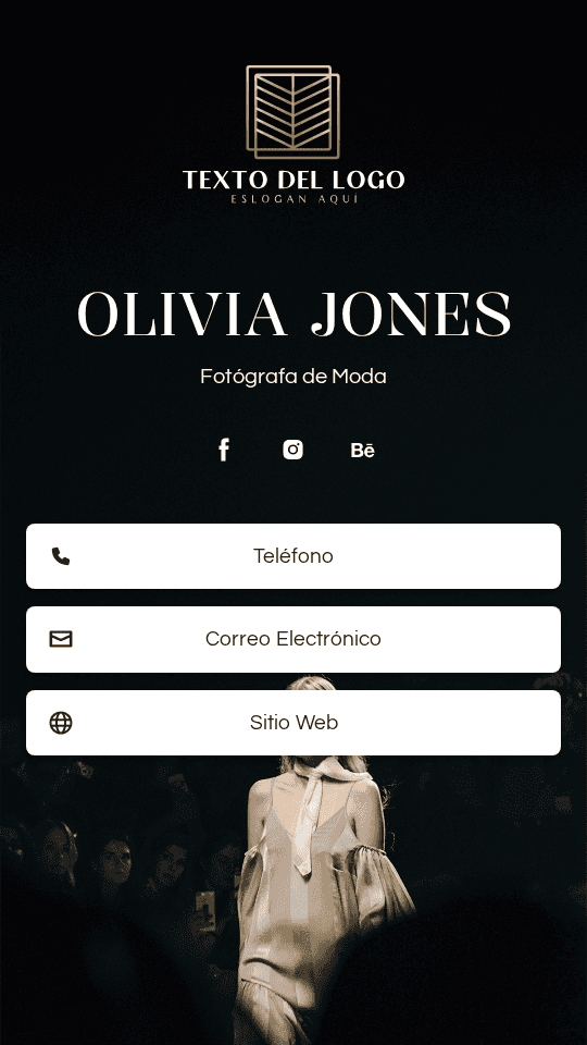 Fotógrafo de moda Digital Business Card