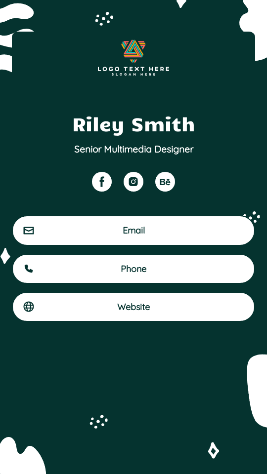 Senior Multimedia Designer Digital Business Card