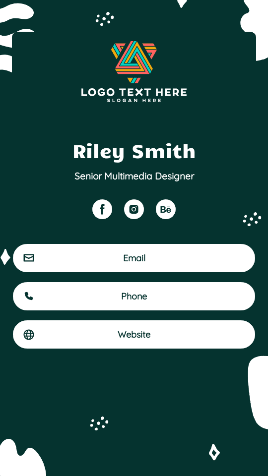 Senior Multimedia Designer Digital Business Card Preview