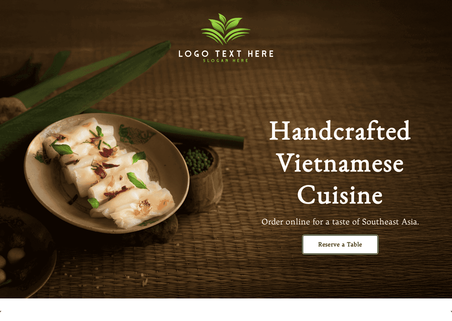 Vietnamese Cuisine Restaurant Website Preview