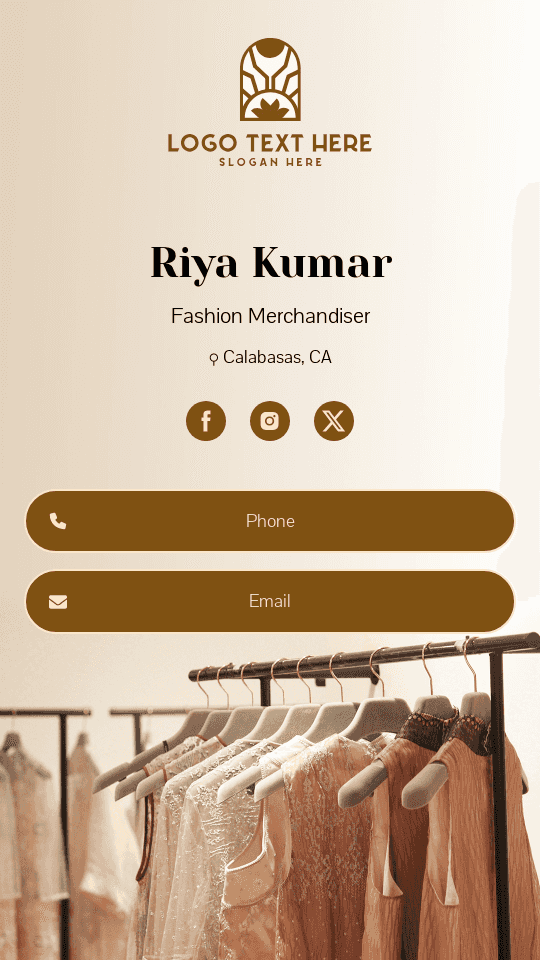 Boutique Fashion Merchandiser Digital Business Card Preview